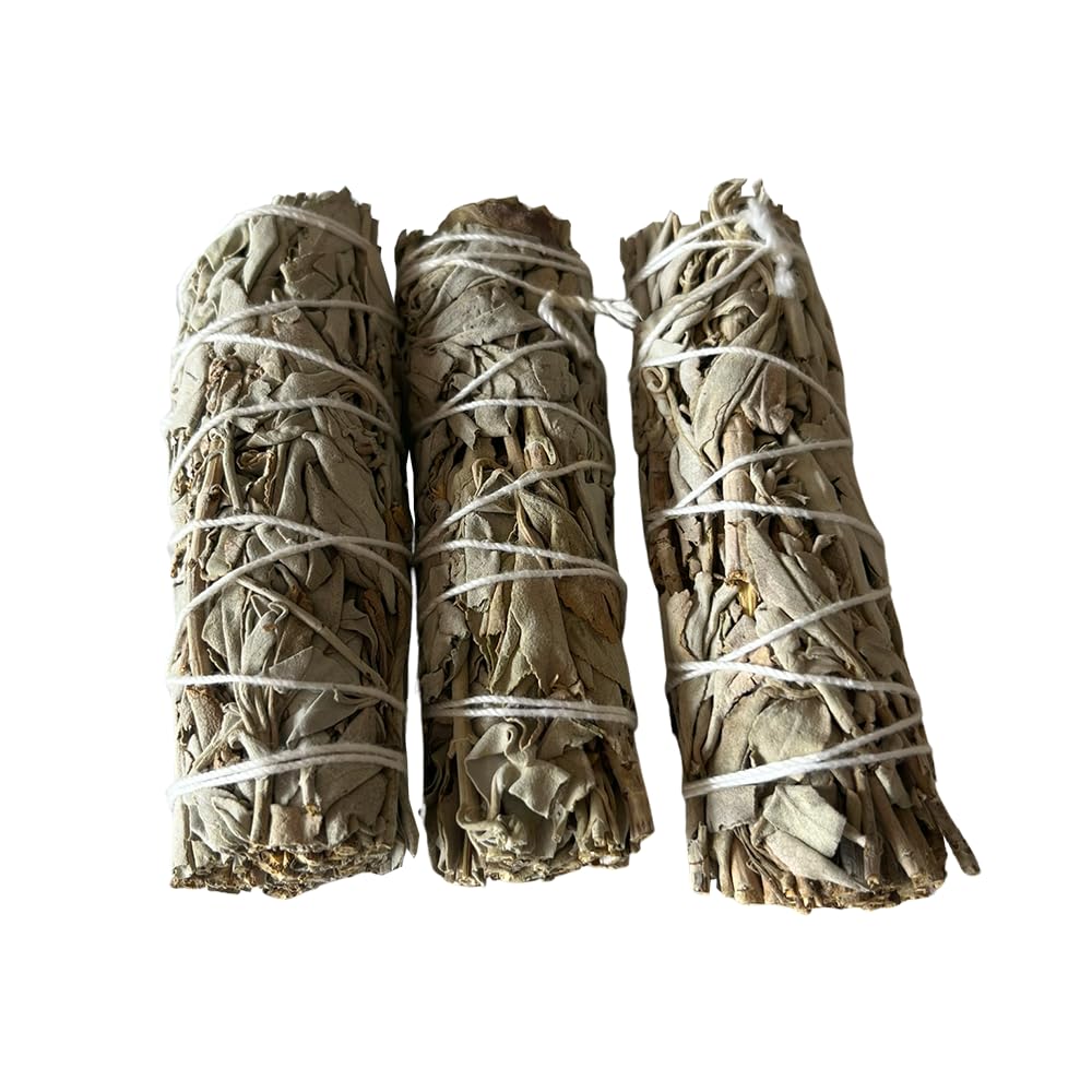 3x White Sage 4" Smudge Sticks