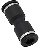 PneumaticPlus PUC-3/8 Push to Connect Tube Fitting, Union Straight - 3/8" Tube OD x 3/8" Tube OD (Pack of 10)