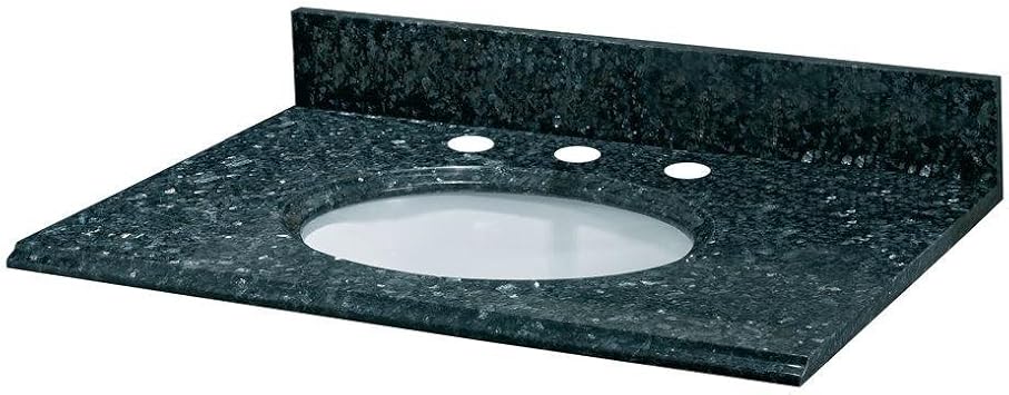 Pegasus Pe31905 31 Inch Blue Pearl Granite Vanity Top With White Bowl And 8 Inch Spread Vanity Sinks Amazon Com