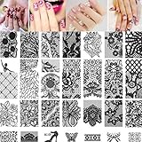 Kingfansion 10pcs Splendid Women Nail Art DIY Nail Image Plate Print Nail Art Template Stamp Stamping