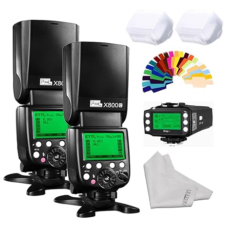 Kilos Pixel X800 C Pro inalámbrico DSLR Cámara Flash Speedlite 2 ...