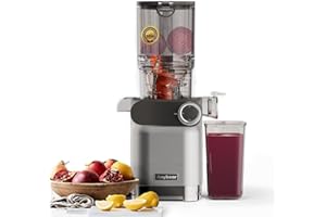 Anybear Cold Press Juicer, 200W Slow Masticating Juicer 4.3" Large Feed Chute Fit Whole Fruits Vegetables | Upgraded Auger | 