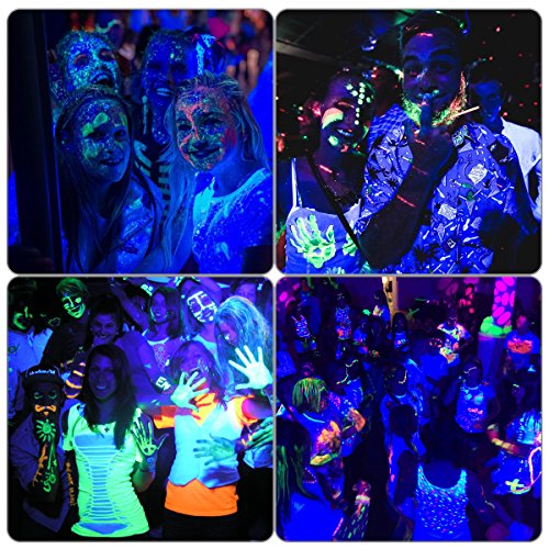 ECHTPower Black Light 27W 9LED UV Light Bar Glow in The Dark Party Supplies for Blacklight Party Birthday Wedding Stage Lighting Christmas, Disco DJ Poster Tapestry and UV Body Paint (Black UV)