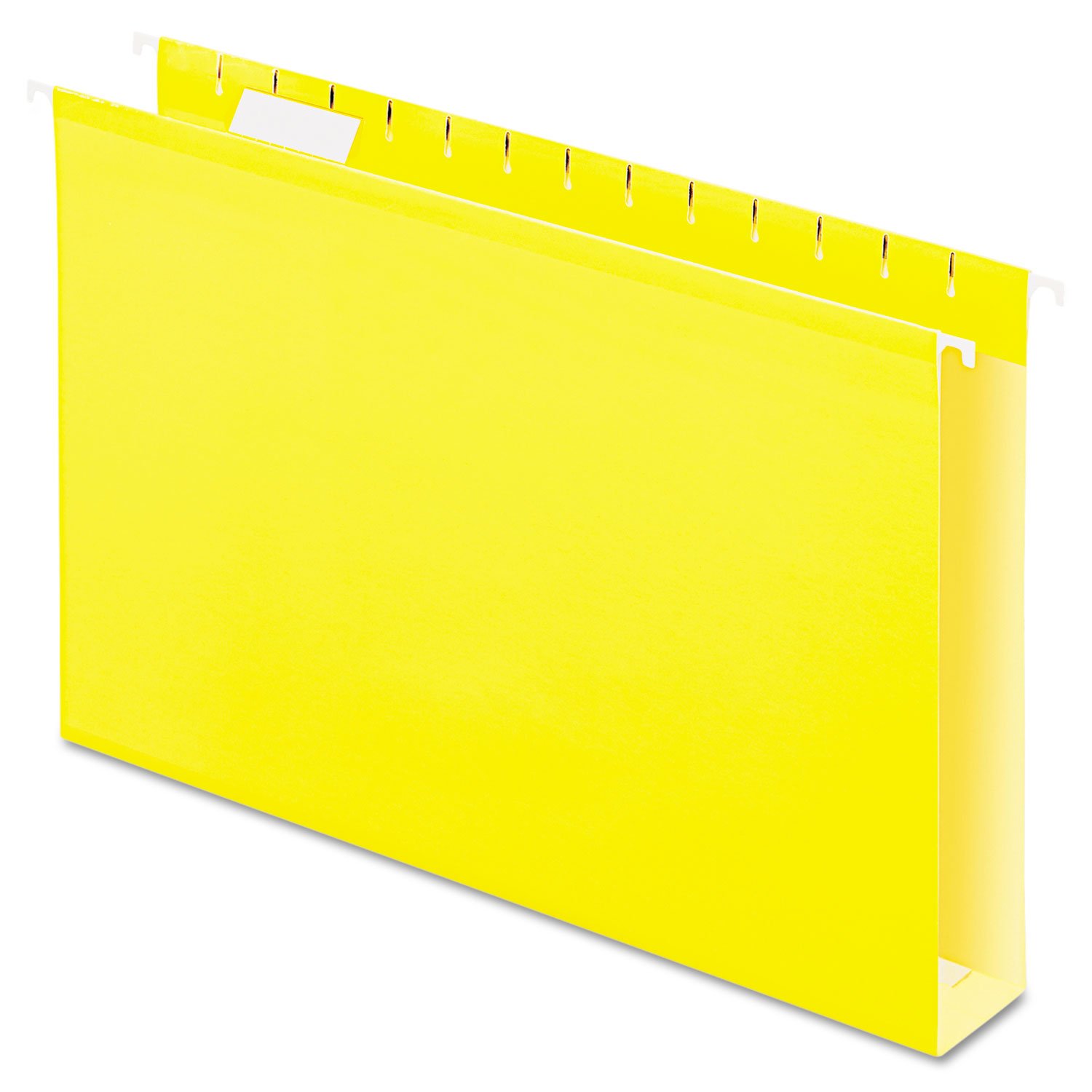 Pendaflex Extra Capacity Reinforced Hanging Folders, 2", Legal Size, Yellow, 1/5 Cut, 25/BX (4153x2 YEL)
