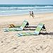 Lightspeed Outdoors 2-Pack Lounger Park and Beach Chair (Green Stripes)