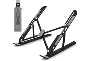 Laptop Stand for Desk, Ergonomic Computer Stand Laptop Holder 10 Angle Adjustable, Portable Laptop Stand Laptop Riser Compati