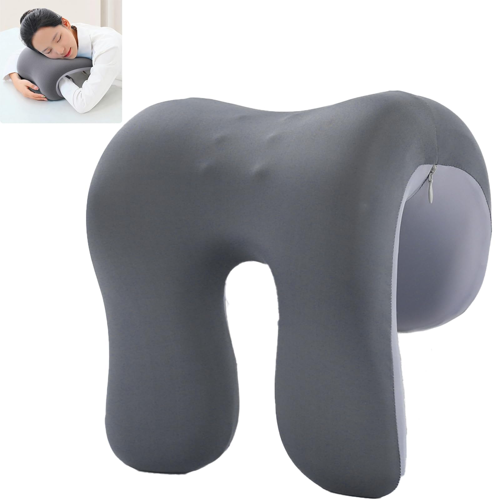 Photo 1 of {Movable} Double gray office chair headrest attachment, suitable for office napping, sitting for long periods of time to work, playing games. Used to relieve stress and improve work conditions ? ?