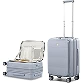 Hanke Hardside Expandable Carry On Luggage, 20 Inch Top Opening Trunk Luggages with Spinner Wheels, All-PC Hard Shell Carry-On Suitcase, Lightweight & TSA Airline Approved (Grey, 46L)