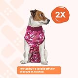 Suitical Recovery Suit Dog Medium Pink Camouflage view 9