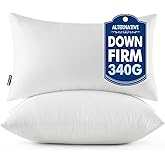 MIULEE Throw Pillows Inserts, Pack of 2 12x24 Inch 100% Virgin Fiber Filling Bed Couch Pillows