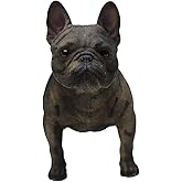 Comfy Hour Doggyland Collection, Miniature Dog Collectibles 6” Standing French Bulldog Figurine, Realistic Lifelike Animal Statue Home Decoration, Brindle, Polyresin