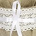 Tinksky Burlap Flower Basket for Wedding Ceremony Party - Delicate Lace Ribbon Decorated