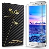 Ameauty Galaxy S7 Edge Screen Protector, Premium Full Coverage Tempered Glass Screen Cover with 9H Hardness -Transparent