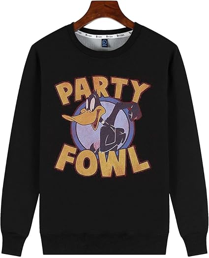 Daffy Duck Unisex adult pullover hoodie sleeveless sweater at Amazon Menâs Clothing store