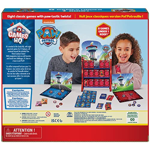 PAW Patrol, Games HQ Board Games for Kids Checkers Tic Tac Toe Memory