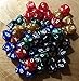 Skull Splitter Dice - 5 Sets of 10 D10, Perfect for WOD or Math Dice Games - 10 Sided Polyhedral Dice Sets with Bag