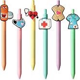 LSLSHY Nurse Pens Gifts for Cna, Medical Assistant &amp; Nursing Students | Nurse Accessories for Work, Cute Aesthetic Black Ink Gel Pens Set, Bulk Appreciation Gifts, Nursing School Essentials