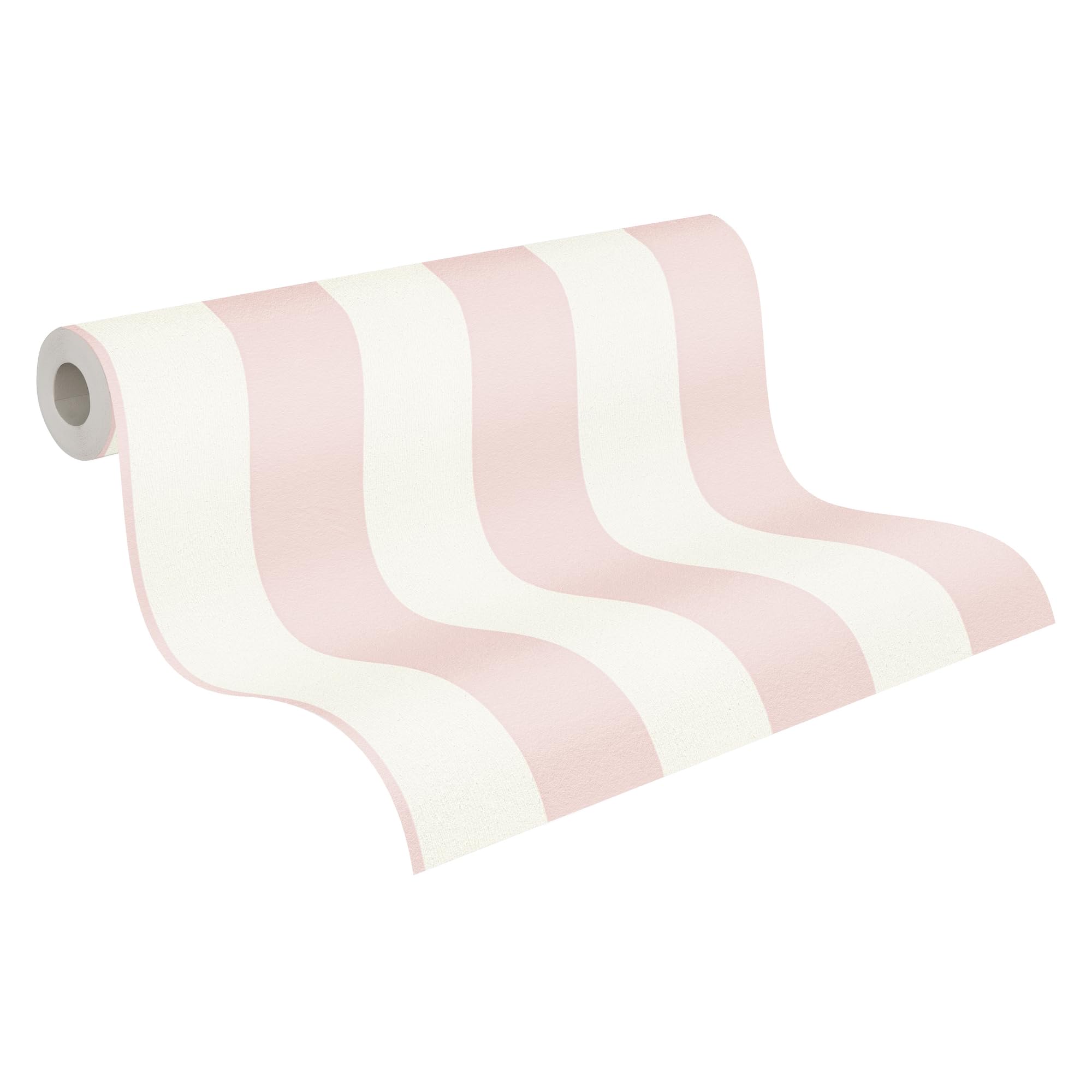 A.S. Création Striped Wallpaper Trendwall Non-Woven 10.05 m x 0.53 m Pink White Made in Germany 381013 38101-3