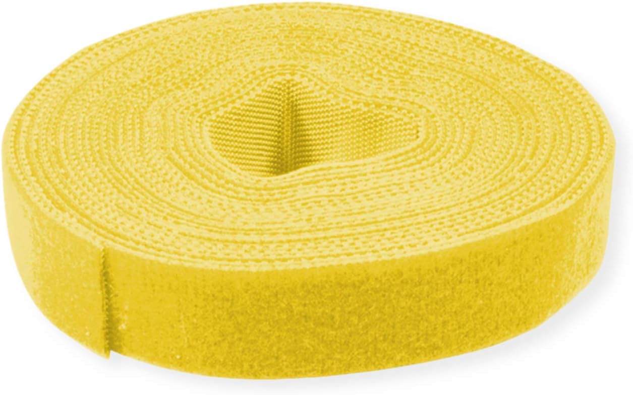 Value Hook and Loop Tape on a Roll 10mm Yellow 25 m, Lemon Tree