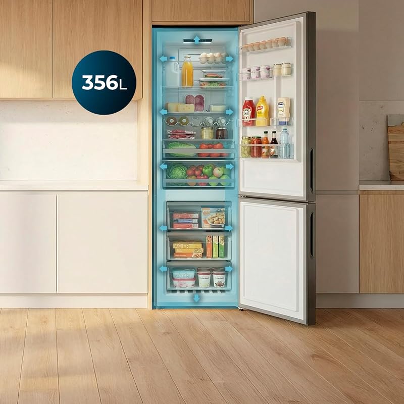 Kühl-Gefrier-Kombination Bolero CoolMarket Combi 356i Dark E 356L