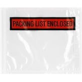 GPI - Packing List Envelopes, 4.5" x 5.5" Packing Slip Pouches, Clear Plastic Envelope Sleeves with Self-Adhesive Strip, Top Loading for Shipping Labels, Packing Lists, Invoices & Paperwork. 1000 Pack