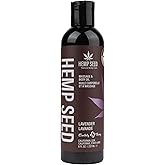 Hemp Seed Massage & Body Oil - 8 fl. oz. - Nourishing, Moisturizing Massage Oil - Hemp Seed, Apricot, Grapeseed & Sweet Almond Oil - Vegan & Cruelty Free