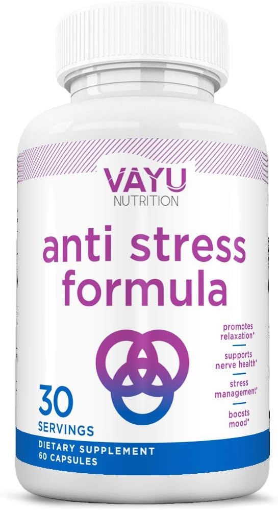Anti Anxiety - Anxiety Relief - Stress & Fatigue Support - Helps Mental Focus, Mood & Serotonin Activity - Corrects Adrenal Fatigue - Ashwagandha - 5-HTP - 60 Caps
