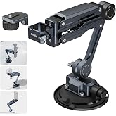 SMALLRIG Mini Shock Absorber Arm, 4in Suction Cup Car Mount for Action Cams | for DJI Osmo Pocket 4P 4 3/Action 6/5 Pro, for GoPro 13/12/11, for Insta360 X5/4/3/Ace, Adjustable Hydraulic Damping - 5123