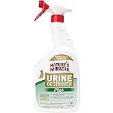 Nature's Miracle Cat Urine Destroyer Plus, Enzymatic Cleaner, 32 oz | Destroys the Toughest Cat Urine Stains, For Use on Multiple Surfaces, Safe For Pets and Home*, Fresh Scent