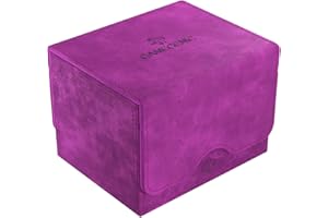 Sidekick 100+ XL Convertible Deck Box - Sideloading Card Storage with Removable Cover Clips, Holds 100 Double-Sleeved Cards in Extra Thick Inner Sleeves, Purple Color, Made by Gamegenic