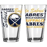 Logo Brands NHL Spirit 16oz Pint Glass (Buffalo Sabres)