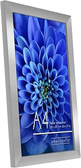 Americanflat A4 Silver Picture Frame Engineered Wood Shatter Glass view 9