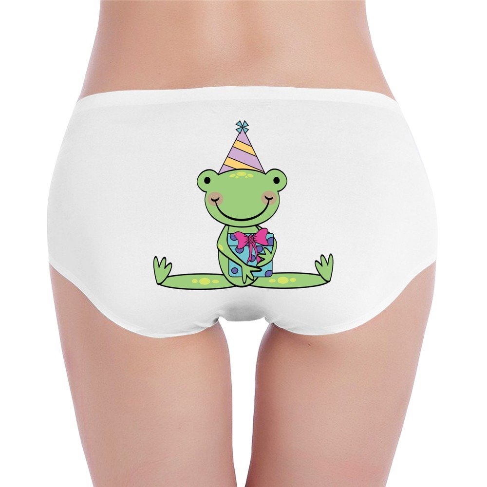Women's Art Funny Birthday Frog Low-Cut Cotton Underwear