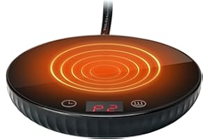 TRULLOYOO Coffee Mug Warmer, Coffee Warmer for Desk Home Office, 2 Temp Settings & Auto Shut Off, 1-12H Timer, Candle Warmer, Smart Cup Warmer for Heating Coffee Beverage Milk Tea Chocolate (No Cup)