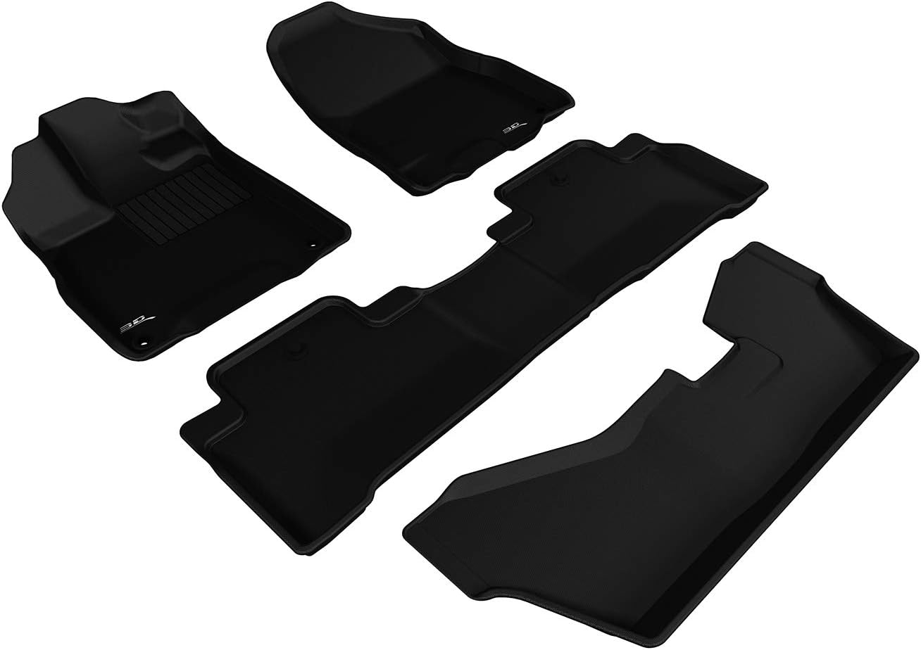 Floor Mats Automotive 20142017 2nd Row Black MAXLINER B0158 Floor Mats for Acura MDX