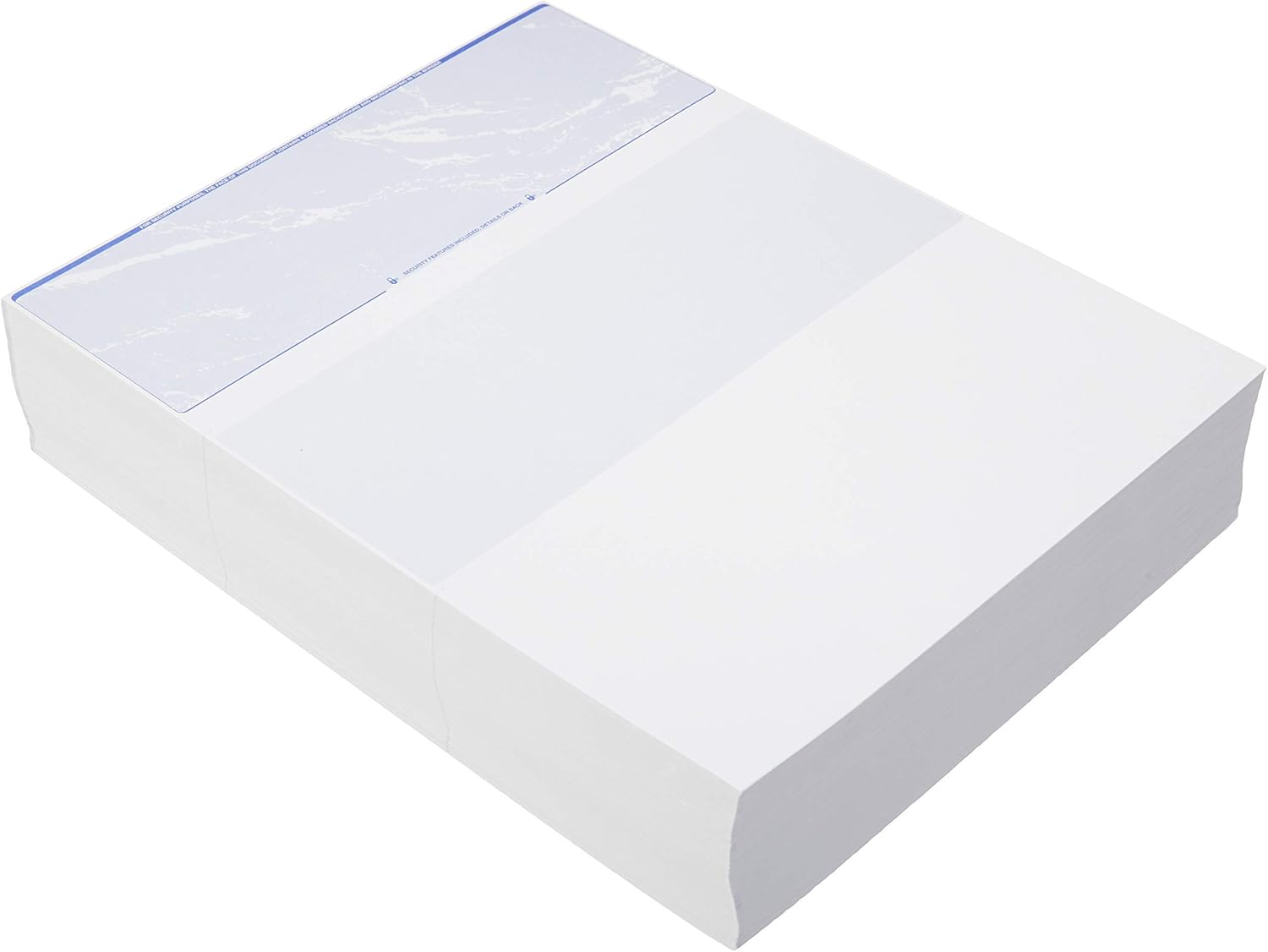 Check O Matic Computer Check Paper – Pack of 500 Blank Stock Payroll Sheets with Check on Top and Stub on Bottom – Security Features & Laser Printer Compatible for Home and Business-Color Sky Blue Premium : Office Products