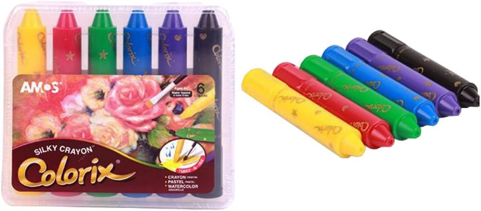 Amazon Com Panda Superstore Korea Imported Kids Drawing Colored Rotating Crayons Safe Oil Pastel Sticks 6ct Toys Games