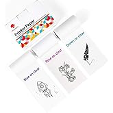 Phomemo Decoration Labels, Green/Blue/Rose on Clear for Phomemo M02/M02 Pro/M02S/M03/M03AS/M04S Mini Bluetooth Thermal Receipt Printer