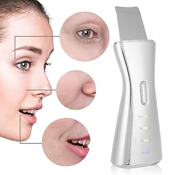 Ultraschall Gesichts Skin Scrubber, Mitesser Abbau Wäscher Poren Reiniger, Hautpflege Schönheits Gerät Haut Massage zum Akne 
