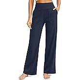 Soothfeel Wide Leg Pants for Women Petite/Regular/Tall High Waist Stretch Yoga Work Dress Lounge Sweatpants with Pockets