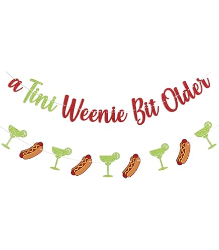 Banner Weenies and Tinis, decorazioni per feste a tema Martini, striscione per feste di hot dog, bar Martini, decorazioni per feste di addio al nubilato, decorazioni per compleanni - Italia