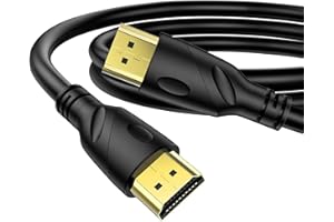 Jorenca 8K/4K HDMI Cable 6ft(HDMI 2.1,8k@60hz,48gbps&4k@120hz,18gbps)Ultra High Speed Gold Plated Connectors,Ethernet Audio Return,Video 8K4K,Full HD1080p,3D Compatible with HDTV,Blu-Ray,PS3/4/5/9,ect