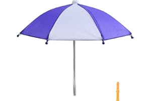 ALIYOHAM Squirrel Feeder Umbrella, Squirrel Picnic Table Umbrella for Outside, Replacement Mini Umbrella for Squirrel (Purple White)