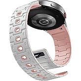 Bandletic Silicone Magnetic Band Compatible with Samsung Galaxy Watch 7 6 5 4 FE 40mm 44mm/Watch 6 4 Classic 43mm 47mm 42mm 46mm/Watch 5 Pro 45mm, 20mm No Gap Soft Sport Strap for Men Women