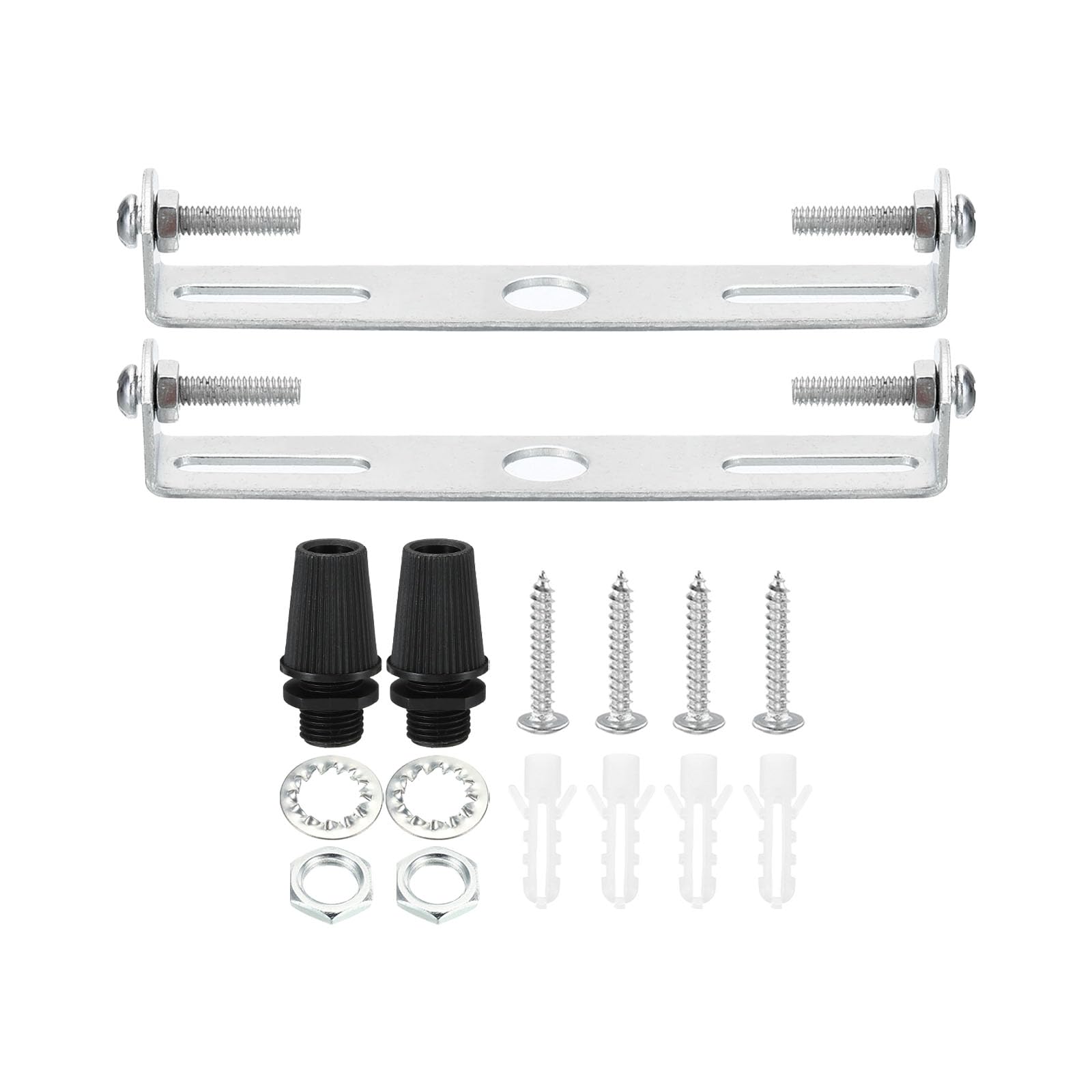 PATIKIL 100mm Ceiling Light Plate Kit, 2 Set Light Fixture Mounting Bracket Plate Steel Crossbar for Home Office Pendant Wall Light, with Screw Washer Nut