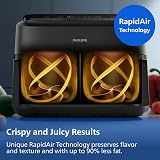 Philips Dual Basket Airfryer 1000 Series 7.1L RapidAir 10 Functions NA154/09 view 5