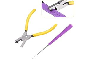 QBXMY7 2PCS Band Leather Punching Pliers 2.0mm Belt Punch Tool for Belt Punching Tool Lace Punch Hand Wrist Strap Leather Punching Tool for DIY Craft Shoes Fabric