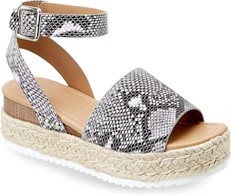 white croc faux leather flatform sandal