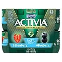 Dannon, Activia Strawberry & Blueberry Lowfat Yogurt, 4 oz 12 Count