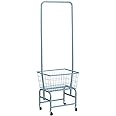 Amazon.com: ALIMORDEN Laundry Cart with Clothes Rack, Rolling Laundry ...